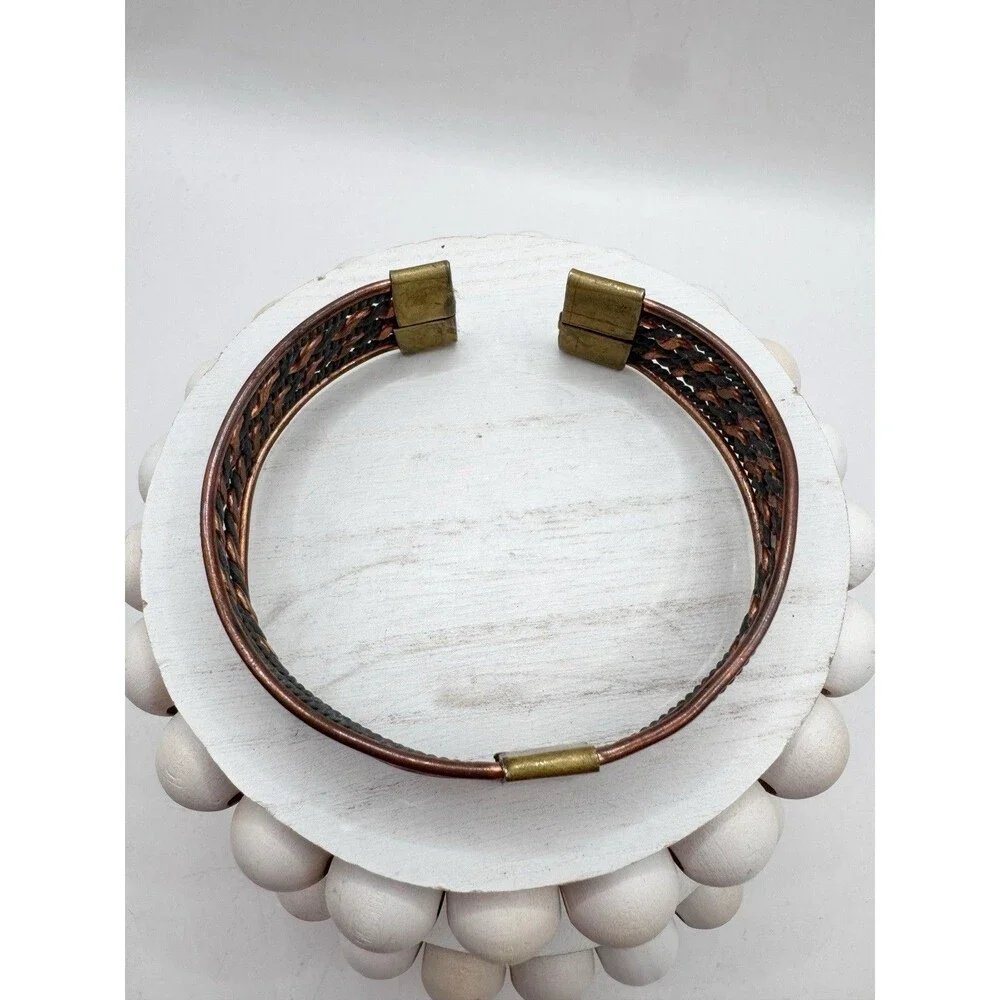 Vintage Mixed Metal Twisted Cuff Bracelet